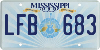 MS license plate LFB683