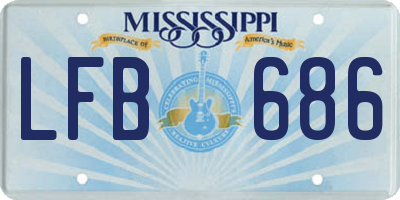 MS license plate LFB686