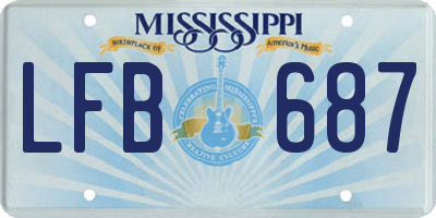 MS license plate LFB687