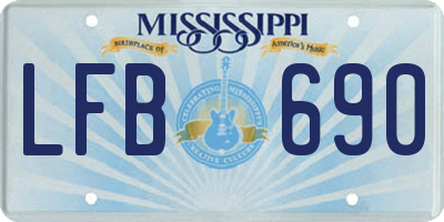 MS license plate LFB690