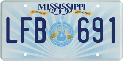 MS license plate LFB691