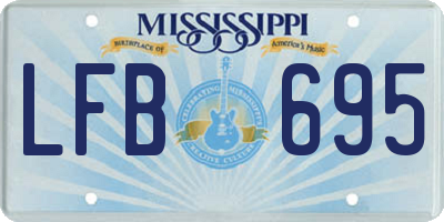 MS license plate LFB695