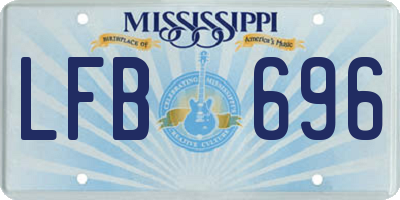 MS license plate LFB696