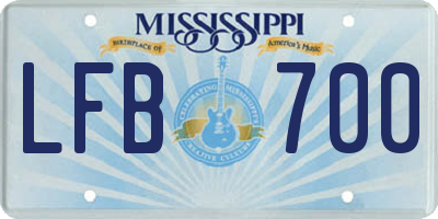 MS license plate LFB700