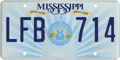 MS license plate LFB714