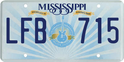 MS license plate LFB715