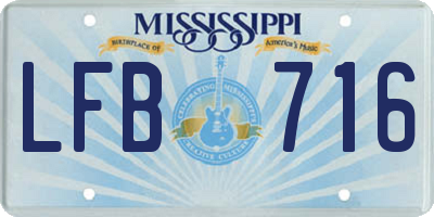 MS license plate LFB716
