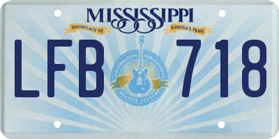 MS license plate LFB718