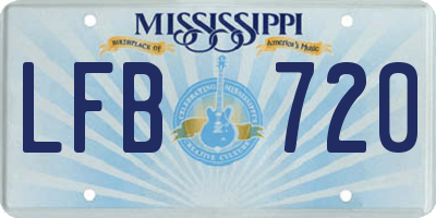 MS license plate LFB720