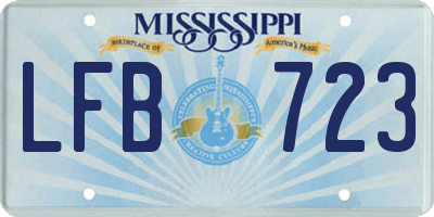 MS license plate LFB723