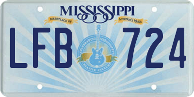 MS license plate LFB724