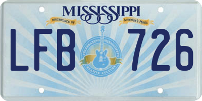 MS license plate LFB726