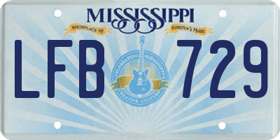 MS license plate LFB729