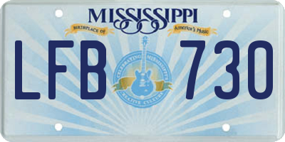 MS license plate LFB730