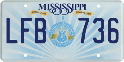 MS license plate LFB736