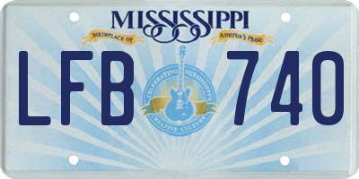 MS license plate LFB740