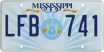 MS license plate LFB741