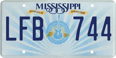 MS license plate LFB744