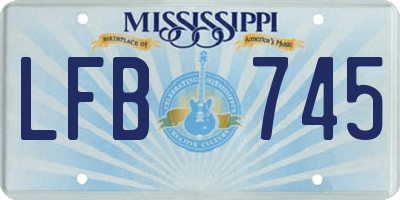 MS license plate LFB745