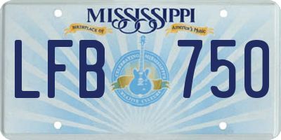 MS license plate LFB750