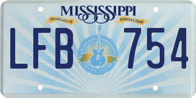 MS license plate LFB754