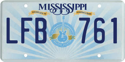 MS license plate LFB761