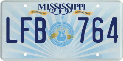 MS license plate LFB764