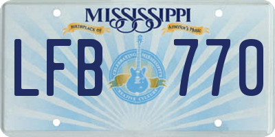 MS license plate LFB770