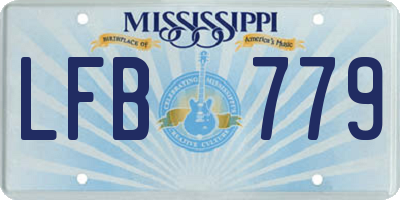 MS license plate LFB779