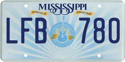 MS license plate LFB780