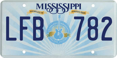 MS license plate LFB782
