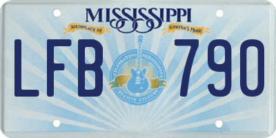 MS license plate LFB790