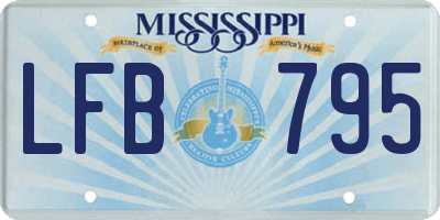 MS license plate LFB795