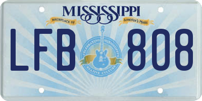 MS license plate LFB808