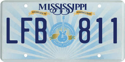MS license plate LFB811