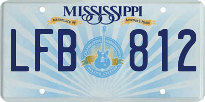 MS license plate LFB812