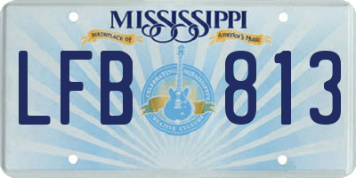 MS license plate LFB813