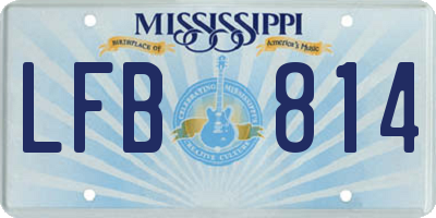 MS license plate LFB814