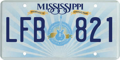 MS license plate LFB821