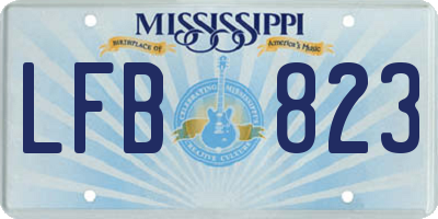 MS license plate LFB823
