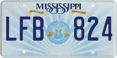 MS license plate LFB824