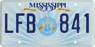 MS license plate LFB841