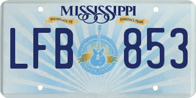 MS license plate LFB853