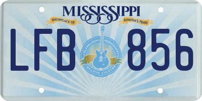 MS license plate LFB856