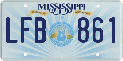 MS license plate LFB861