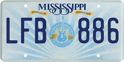 MS license plate LFB886