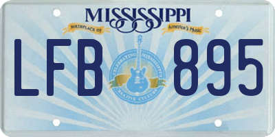MS license plate LFB895