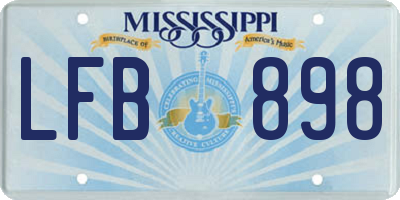 MS license plate LFB898