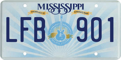 MS license plate LFB901