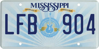 MS license plate LFB904